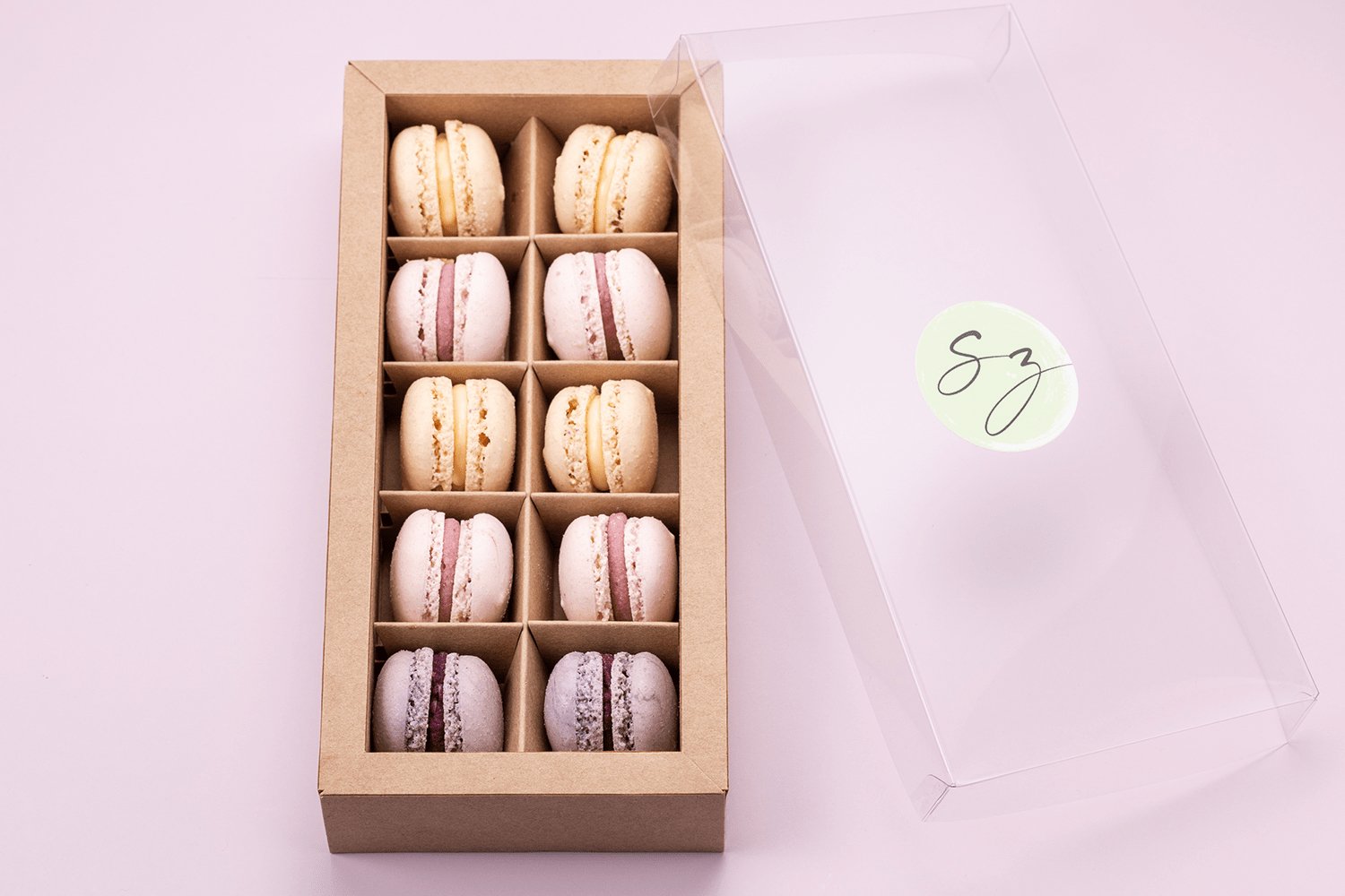 10er Box | Misch Dir Deine eigene Macaronsbox | Mini Macarons - Seidenzucker